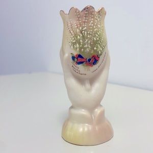 Vintage W&R Carlton China Stoke on Trent Lucky White Heather From Brighton Vase